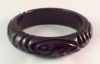 BB102 black brown swirl bangle